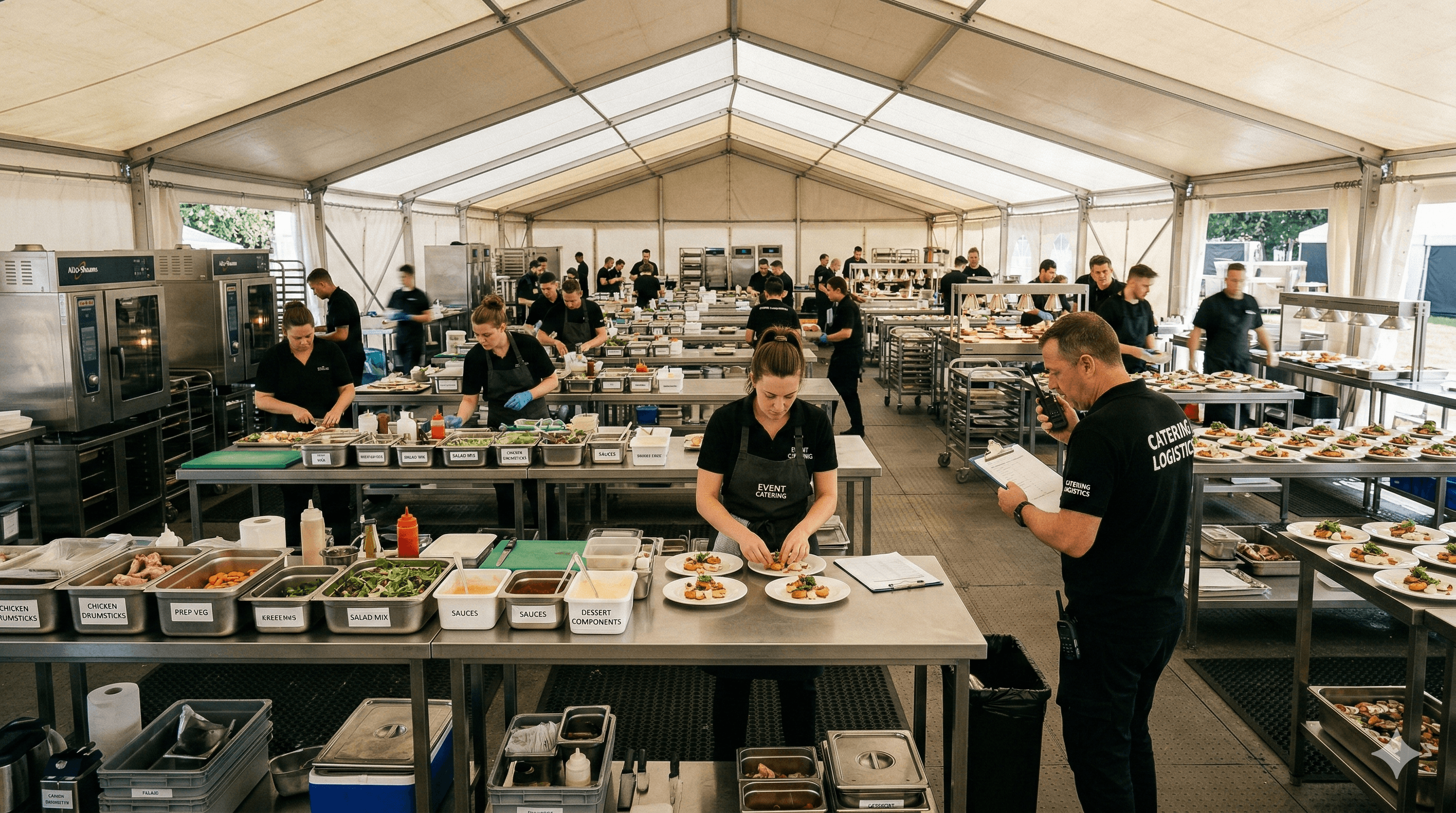 Preparazione servizio ristorante in fase pre-apertura