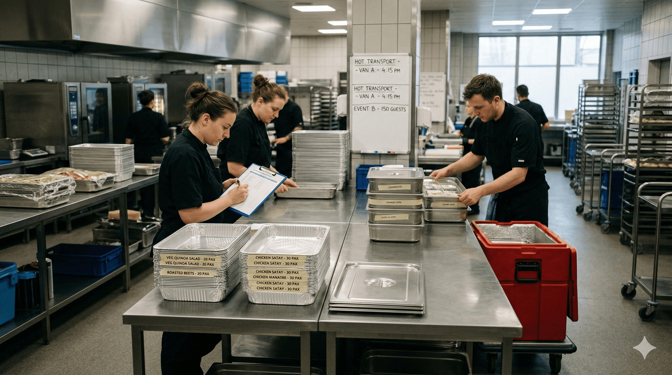 Setup operativo per servizio catering